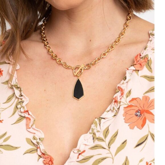 Black Stone Necklace  - Picture 1 of 5